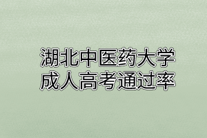 湖北中医药大学成人高考通过率