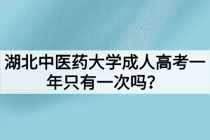 湖北中医药大学成人高考一年只有一次吗？